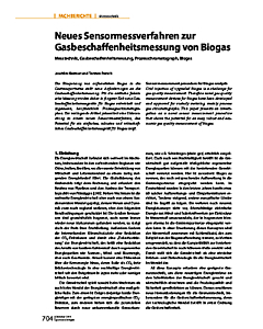 Neues Sensormessverfahren zur Gasbeschaffenheitsmessung von Biogas