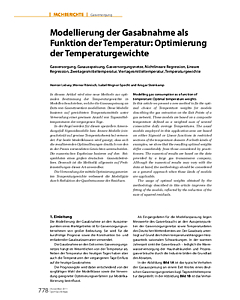Modellierung der Gasabnahme als Funktion der Temperatur: Optimierung der Temperaturgewichte