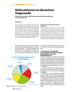 Einflussfaktoren im (deutschen) Erdgasmarkt