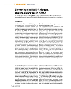 Biomethan in KWK-Anlagen, anders als Erdgas in KWK?