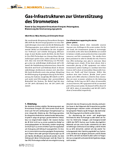 Gas-Infrastrukturen zur Unterstützung des Stromnetzes