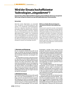 Wird der Einsatz hocheffizienter Technologien "eingedämmt"?
