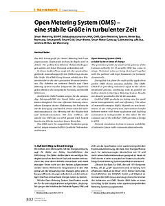 Open Metering System (OMS) - eine stabile Größe in turbulenter Zeit