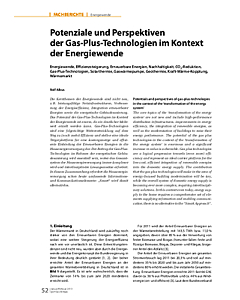 Potenziale und Perspektiven der Gas-Plus-Technologien im Kontext der Energiewende