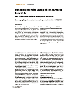 Funktionierender Energiebinnenmarkt bis 2014?