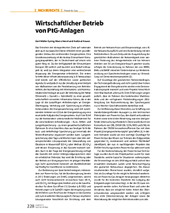 Wirtschaftlicher Betrieb von PtG-Anlagen