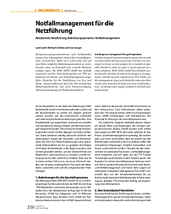 Notfallmanagement für die Netzführung