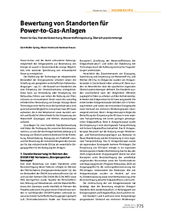Bewertung von Standorten für Power-to-Gas-Anlagen
