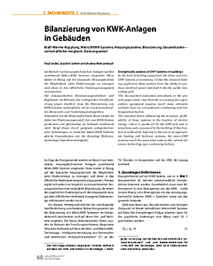 Bilanzierung von KWK-Anlagen in Gebäuden