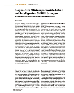 Ungenutzte Effizienzpotenziale heben mit intelligenten BHKW-Lösungen