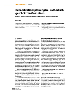 Rehabilitationsplanung bei kathodisch geschützten Gasnetzen