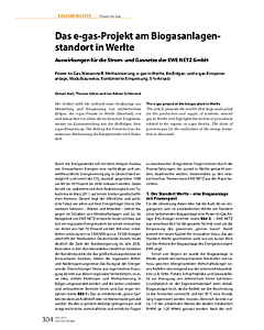 Das e-gas-Projekt am Biogasanlagenstandort in Werlte