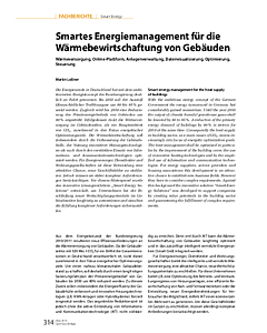 Smartes Energiemanagement für die Wärmebewirtschaftung von Gebäuden