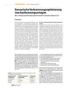 Sensorische Verbrennungsoptimierung von Gasfeuerungsanlagen