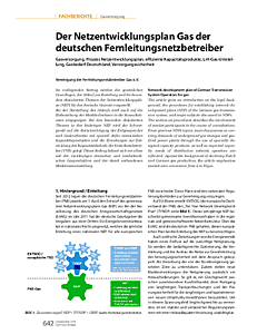 Der Netzentwicklungsplan Gas der deutschen Fernleitungsnetzbetreiber