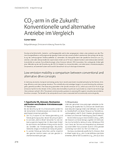 CO<sub>2</sub>-arm in die Zukunft: Konventionelle und alternative Antriebe im Vergleich