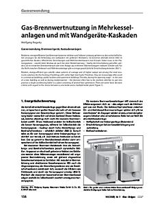 Gas-Brennwertnutzung in Mehrkesselanlagen und mit Wandgeräte-Kaskaden