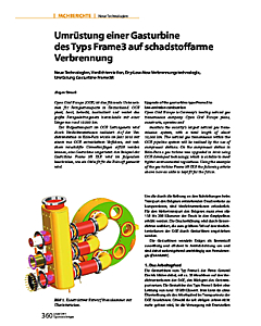 Umrüstung einer Gasturbine des Typs Frame3 auf schadstoffarme Verbrennung