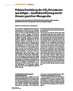 Präzise Ermittlung der CO2-Emissionen aus Erdgas - Qualitätssicherung durch Einsatz geeichter Messgeräte