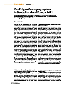 Das Erdgas-Versorgungssystem in Deutschland und Europa, Teil 1