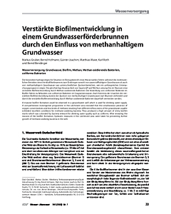 Verstärkte Biofilmentwicklung in einem Grundwasserförderbrunnen durch den Einfluss von methanhaltigem Grundwasser