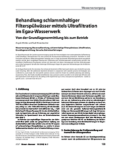 Behandlung schlammhaltiger Filterspülwässer mittels Ultrafiltration im Egau-Wasserwerk - Von der Grundlagenermittlung bis zum Betrieb
