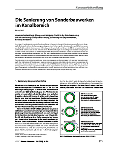 Die Sanierung von Sonderbauwerken im Kanalbereich