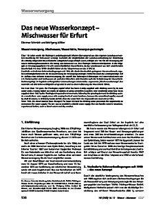 Das neue Wasserkonzept - Mischwasser für Erfurt
