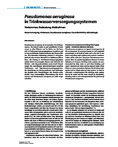 Pseudomonas aeruginosa in Trinkwasserversorgungssystemen