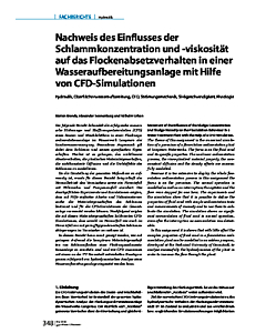 Nachweis des Einflusses der Schlammkonzentration und -viskosität auf das Flockenabsetzverhalten in einer Wasseraufbereitungsanlage mit Hilfe von CFD-Simulationen