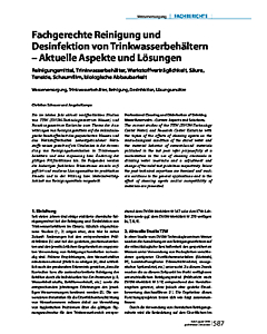 Fachgerechte Reinigung und Desinfektion von Trinkwasserbehältern - Aktuelle Aspekte und Lösungen