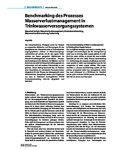 Benchmarking des Prozesses Wasserverlustmanagement in Trinkwasserversorgungssystemen