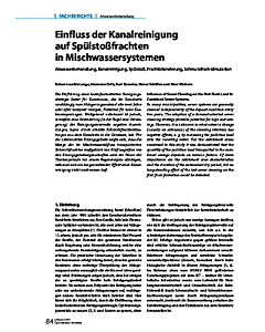 Einfluss der Kanalreinigung auf Spülstoßfrachten in Mischwassersystemen
