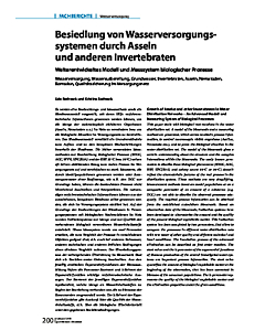Besiedlung von Wasserversorgungssystemen durch Asseln und anderen Invertebraten