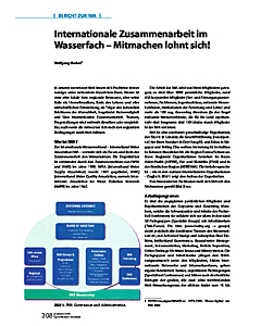 Internationale Zusammenarbeit im Wasserfach - Mitmachen lohnt sich!