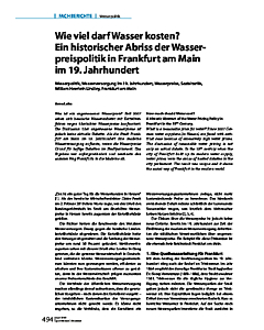 Wie viel darf Wasser kosten?
