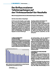 Der Einfluss moderner Toilettenspülungen auf den Trinkwasserbedarf der Haushalte