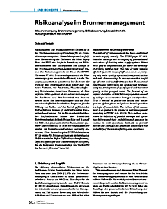 Risikoanalyse im Brunnenmanagement