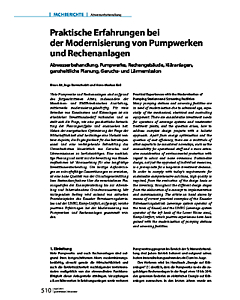 Praktische Erfahrungen bei der Modernisierung von Pumpwerken und Rechenanlagen