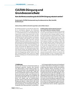 CULTAN-Düngung und ­Grundwasserschutz