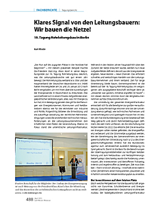 Klares Signal von den Leitungsbauern: Wir bauen die Netze!