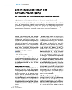 Lebenszykluskosten in der Abwasserentsorgung