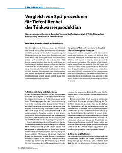 Vergleich von Spülprozeduren für Tiefenfilter bei der Trinkwasserproduktion