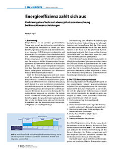 Energieeffizienz zahlt sich aus