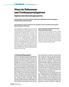 Viren im Rohwasser von Trinkwassertalsperren