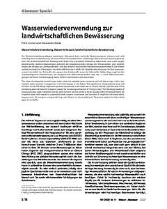 Wasserwiederverwendung zur landwirtschaftlichen Bewässerung