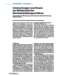 Untersuchungen zum Einsatz der Wirbelschicht bei Membranbelebungsverfahren