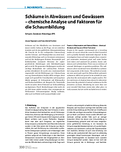 Schäume in Abwässern und Gewässern – chemische Analyse und Faktoren für die Schaumbildung