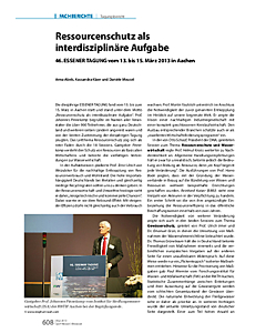 Ressourcenschutz als interdisziplinäre Aufgabe