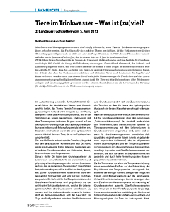 Tiere im Trinkwasser – Was ist (zu)viel?